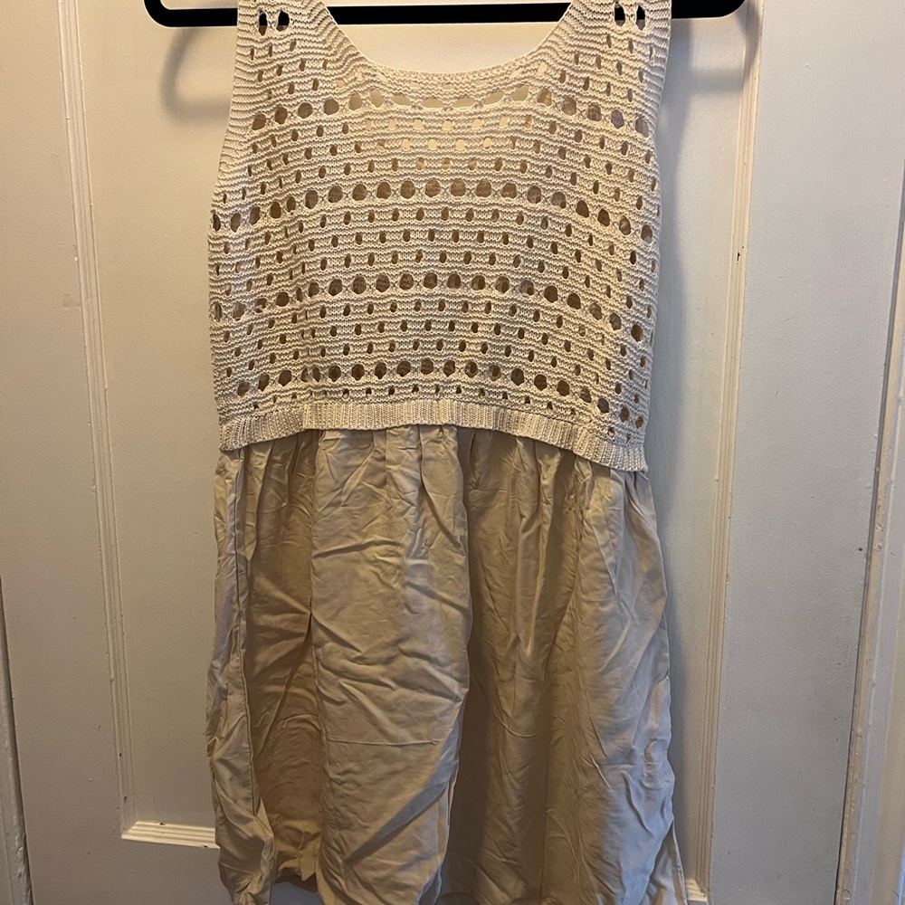 Cupshe Cream Crochet Dress